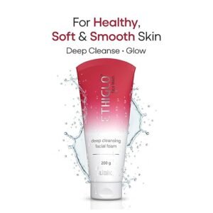 ethiglo deep cleansing facial foam face wash for healthy, soft and smooth skin
