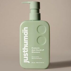 Home justhuman piroctine olamine powered probiotic anti dandruff shampoo, for all hair types
